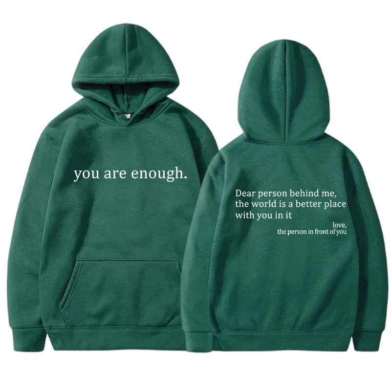 Casual Graphic Print Pullover Hoodie Women