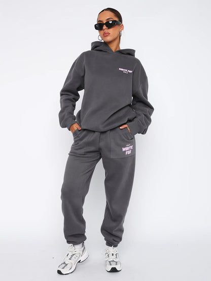 Sporty Zip-Up Tracksuit Activewear Set Women