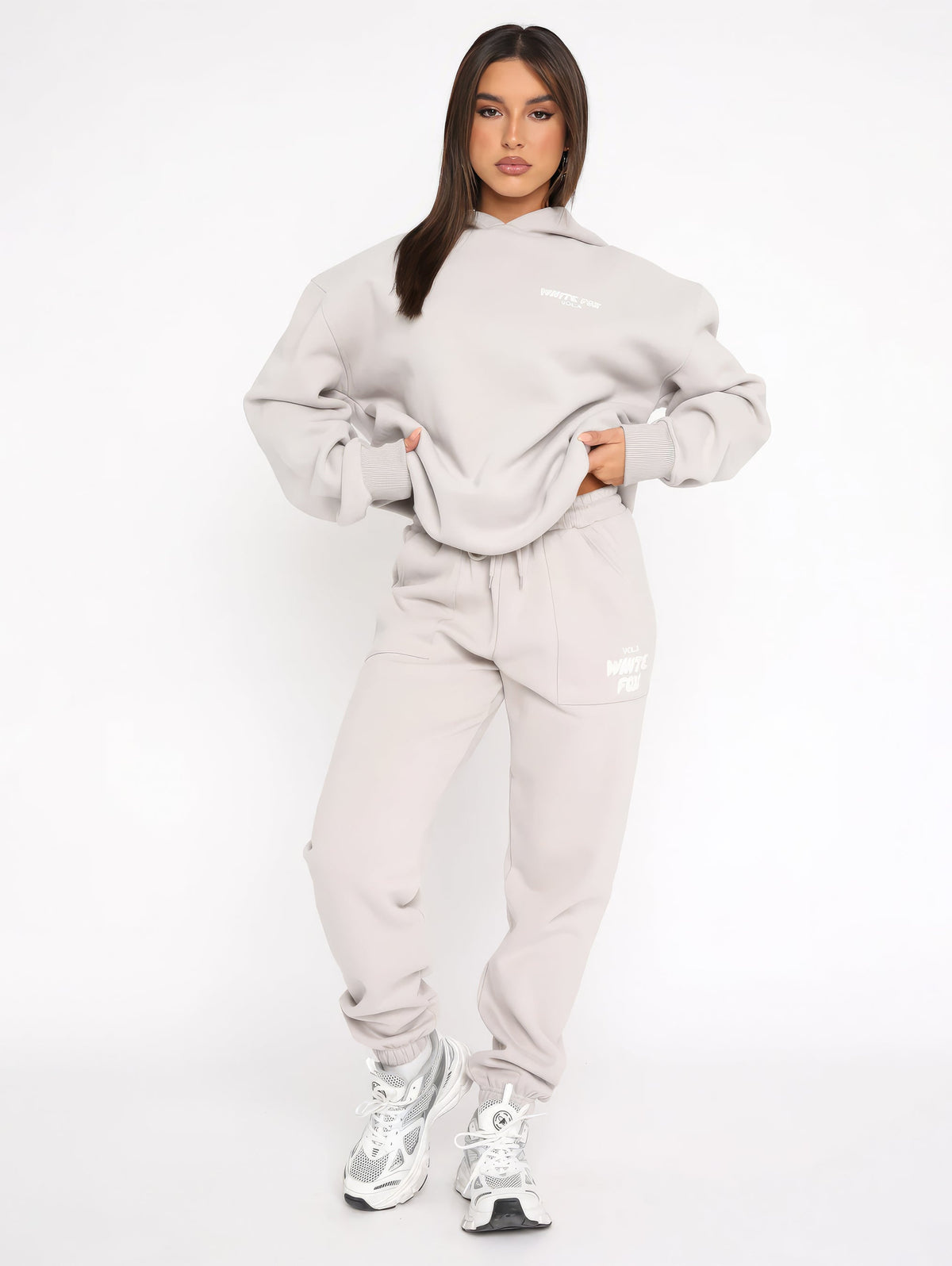 Sporty Zip-Up Tracksuit Activewear Set Women